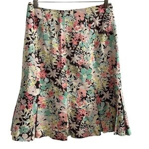 Harold's Women's Floral A-Line Midi Skirt Multicolor Size 6 Casual
